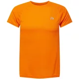 New Line Funkcionalna majica dimno-siva / neonsko oranžna
