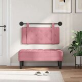  Držeće uzglavlje Zidne Ružičasta 100 x 55 x 5 cm Baršun - Ružičasta 90 cm bez LED | shoptok.hr