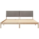  Krevetna konstrukcija Smeđa 200 x 200 cm Čvrsto borovo drvo | shoptok.hr