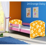  Dječji krevet ACMA s motivom, bočna roza 160x80 cm 24 Orange Daisy | shoptok.hr