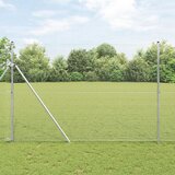 vidaXL Varjena žičnata ograja s 13 stebri 1.5x25 m pocinkano jeklo Cene