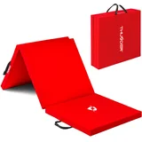 Gimnastična zložljiva podloga za vadbo vzmetnica – trda, nedrseča, 180×60×4 cm ® MG-01-RED, (5000093442)