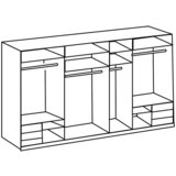 MID.YOU omara z drsnimi vrati, bela, barve hrasta | Shoptok.si