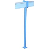 eurokraft pro Stojalo za prečke za viličar, DxŠxV 121 x 75 x 906 mm, svetlo modro | Shoptok.si