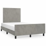 Furnova Posteljni okvir brez vzmetnico siv 120x190 cm žamet, (21940208) | Shoptok.si
