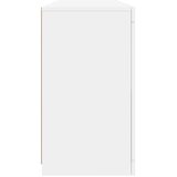  Komoda s LED svjetlima bijela 142,5 x 37 x 67 cm Slike