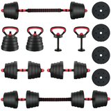  4-u-1 set bućica 40kg Crna i crvena Cement i pijesak od željeza | shoptok.hr