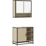 vidaXL 2-dijelni set kupaonskog namještaja boja hrasta sonome drveni | shoptok.hr