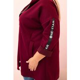 Kesi Włoski Women's butter-colored sweatshirt with decorative sleeves black | Shoptok.si