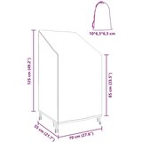 vidaXL Pokrov za vrtn stol Črna 70 x 70 x 85 / 125 cm 600D tkanina | Shoptok.si