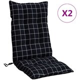  Blazina za stol 2 kosa črna karirasta oxford tkanina | Shoptok.si