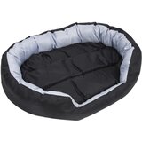 vidaXL pasja blazina dvostranska in pralna siva in črna 110x80x23 cm | Shoptok.si