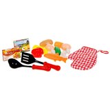  Set za male kuhate sa loncima, tukavicom i rekvizitima - crno/crveni | Shoptok.si
