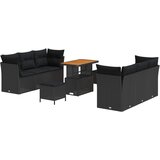  Sjedeća garnitura za vrt 9 kom. Crna poliratan 90 x 55 x 71 cm | Shoptok.si