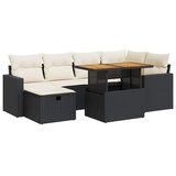  8-dijelni set vrtnih sofa od poliratana s jastucima crni bagrem | shoptok.hr