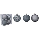 Molarem Home Set od 4 kuglice za božićno drvce – 8 cm, siva | shoptok.hr