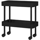 noo.ma Crni metalni regal na kotačima 60x62x30 cm Nolle – Cijene