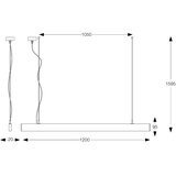 Ideal Lux led luster na sajli linus LED/32W/230V 3000K cri 90 120 cm bela | Eponuda.com