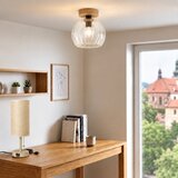 Brilagi LED nadgradni luster RETRO GLASS 1xE27/60W/230V prečnik 25 cm hrast/proziran | Eponuda.com