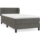 Maison Chic Box spring postelja - Vzmetna postelja z vzmetnico temno siv 90x190 cm žamet SL14137, (21901660) Cene