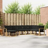  Set vanjskih sofa 8 kom. Bijela i crna Smeđa 306 x 187,5 x 73 cm | shoptok.hr