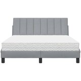 Krevet s madracem Hanko svjetlosivi 120 x 200 cm od tkanine | Eponuda.ba