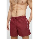 Tommy Hilfiger Kopalne kratke hlače bordo barva | Shoptok.si