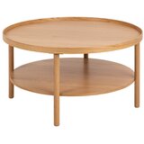 Actona Okrogla mizica v hrastovem dekorju v naravni barvi ø 80 cm Banbury – | Shoptok.si
