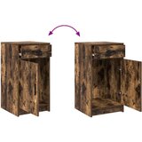  3-delni set toaletne mize z LED in dimljenim hrastovim lesom, (22055037) | Shoptok.si