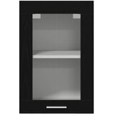 Viseći stakleni ormarić crni hrast 40x31x60 cm inženjerski drvo | shoptok.hr