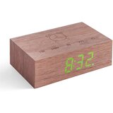 Gingko tamno smeđa drvena led budilica flip click Cijene