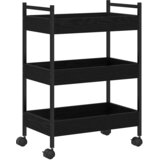 vidaXL Kuhinjski kolica Crni hrast 50 x 30 x 70 cm Konstruirano drvo | shoptok.hr