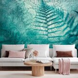  Foto tapeta - In a forest retreat - abstract composition with ferns and patterns 100x70 | shoptok.hr