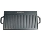 Grill King cast iron bbq dvostranska žar plošča z integriranimi ročaji, 50x23 cm, (21567573) Cene