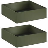  Vrtna saksija 2 kom. Maslinastozelena 100 x 100 x 30 cm - Maslinastozelena 100 x 100 x 30 cm 2 | shoptok.hr