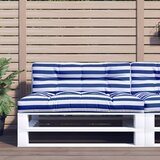  Jastuk za palete plavo-bijeli prugasti 120x40x12 cm od tkanine | shoptok.hr