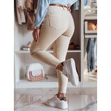 DStreet Spodnie damskie jeansowe CLARET z paskiem w zestawie jasnobeżowe | Shoptok.si