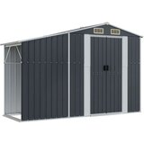 vidaXL Vrtna kućica antracit 277 x 93 x 179 cm od pocinčanog čelika | shoptok.hr
