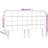 vidaXL Posteljno vzglavje 4 kosa svetlo siv 80x5x78/88 cm blago | Shoptok.si