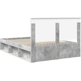  Krevetna konstrukcija Beton 140 x 190 cm Čvrsto borovo drvo | shoptok.hr