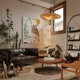  Immax 08270L - Luster na sajli HILO 1xE27/40W/230V, prečnik 80 cm, bambus | Eponuda.com