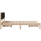 vidaXL Krevetni okvir s tapiciranim uzglavljem Crna 120 x 200 cm | shoptok.hr