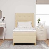 Box spring krevet s madracem Krema 80 x 200 cm tkanina | shoptok.hr