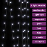  LED vilinska zavjesa 3 x 3 m 300 LED hladne bijele 8 funkcija | shoptok.hr