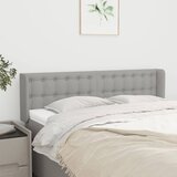  Uzglavlje s ušima svjetlosivo 147x16x78/88 cm od tkanine | shoptok.hr