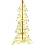 vidaXL Božićno drvce s 100 LED svjetlima Topla bijela 120 cm PET | shoptok.hr