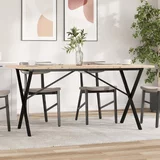  Blagovaonski stol X-oblika 160x80x75 5 cm od borovine i željeza