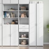  Visoka komoda bijela 45x42,5x185 cm od konstruiranog drva | shoptok.hr