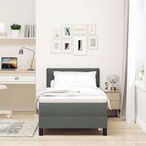 Box Spring Krevet s Dušekom Tamno Sivi 90x200 cm Tkanina | shoptok.hr