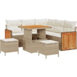 vidaXL Vrtna sedežna garnitura 8 pcs Bež, Kremasta 80 x 80 x 71 cm | Shoptok.si